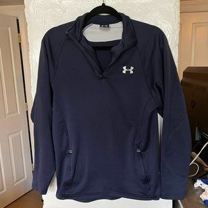 Under Armour Men's Armour Fleece Quarter Zip in Navy Size SM